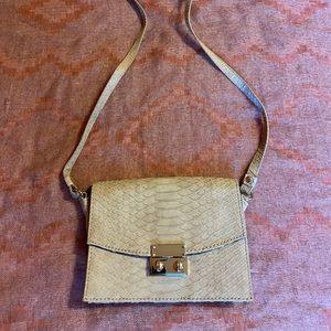 Tan Clutch with strap